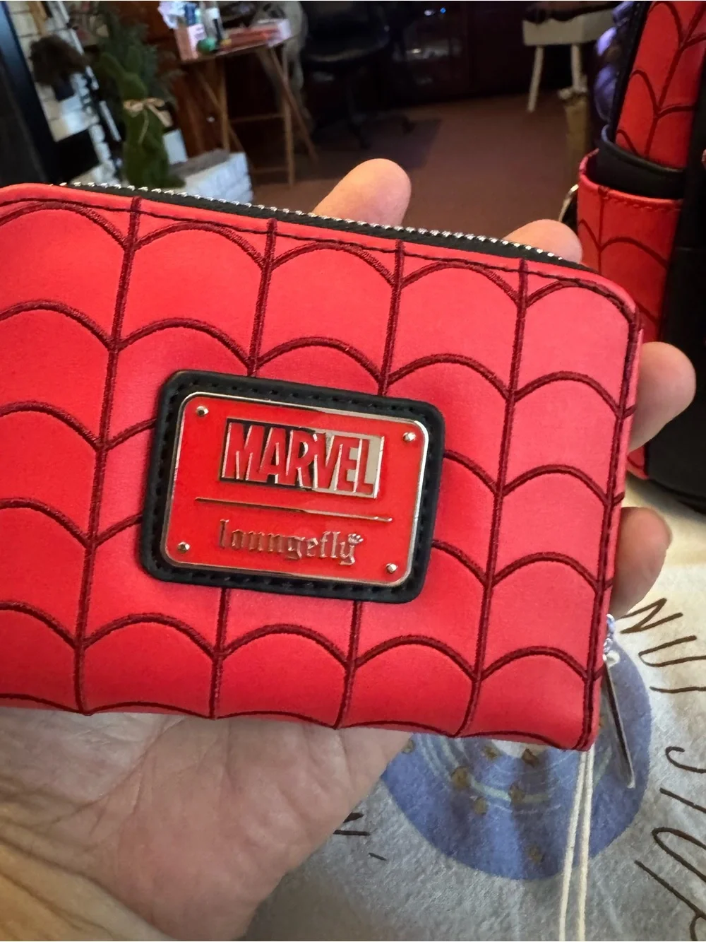 Spider Web Red Marvel Loungefly Collab mini Backpack Set with Wallet
